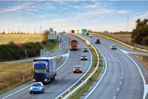 trucks on highway