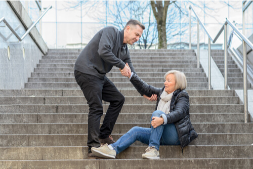 slip and fall accident on stairs